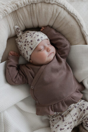 overslagshirt paars - baby overslagshirt paars - overslagshirt baby - overslagshirt baby paars - ruffle shirtje baby - ruffle overslagshirt meisje