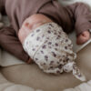 babymutsje bloemen - babymutsje paars - babymutsje meisjes - newborn mutsje