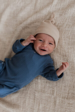 boxpakje blauw - boxpakje jongen - boxpakje baby - geboortepakje jongen - rib boxpakje - blauw geboortepakje