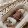 Combi set | Broekje + mutsje | Rib pink flower - Afbeelding 4