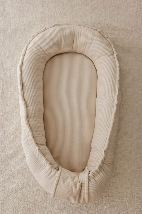 babynestje rib beige - babynestje beige - babynestje rib - babynestje zand