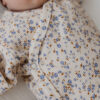 Overslagshirt ruffle | Rib blue mini flowers - Afbeelding 3