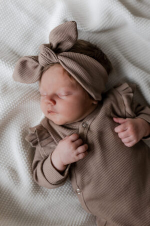 Haarbandje | Rib taupe