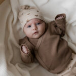 Overslagshirt | Dubbele ruffle taupe