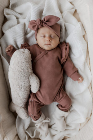 boxpakje dubbele ruffle pink clay