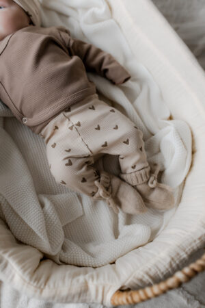 Broekje | Rib hartjes naturel