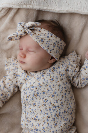 Haarbandje | Rib blue mini flowers