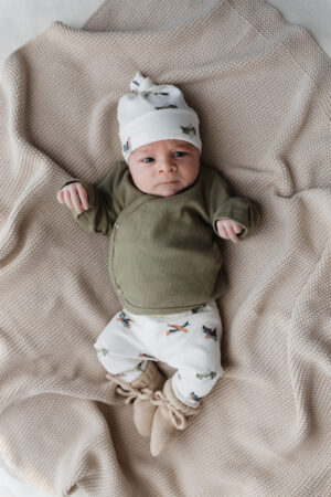 Combi set | Broekje + mutsje | Rib Plane